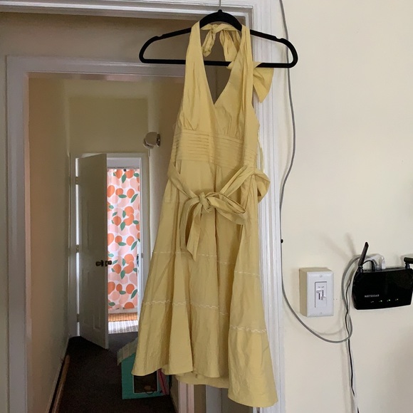 BCBG Maxazaria Yellow Halter Dress - Picture 2 of 4